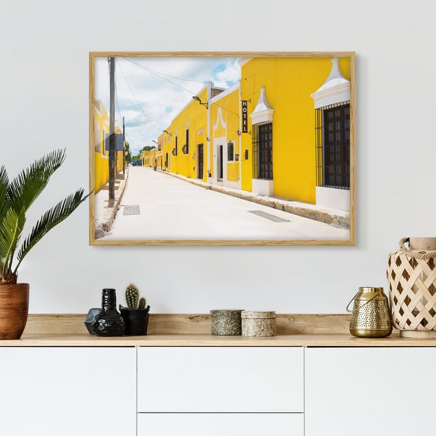 Poster con cornice - City In Yellow - Orizzontale 3:4