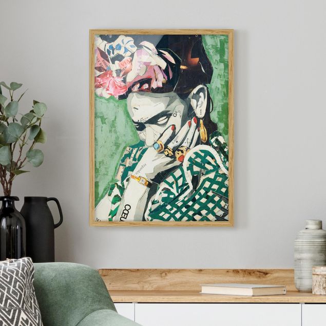 Poster con cornice - Frida Kahlo - Collage No.3 - Verticale 4:3