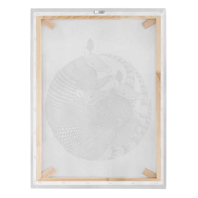 Stampe su tela Illustrazione - Armadillo - Disegno in bianco e nero