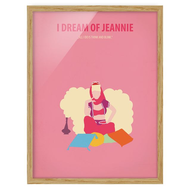 Poster con cornice - Locandina cinematografica I Dream Of Jeannie - Verticale 4:3