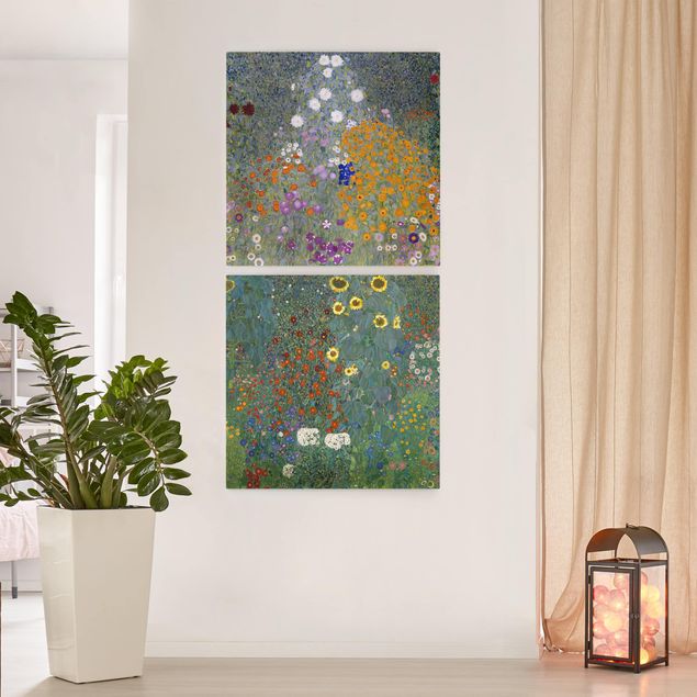 Riproduzioni su tela quadri famosi Gustav Klimt - Il giardino verde