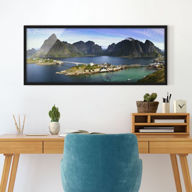 Poster con cornice - Paradiso Nordico - Panorama formato orizzontale