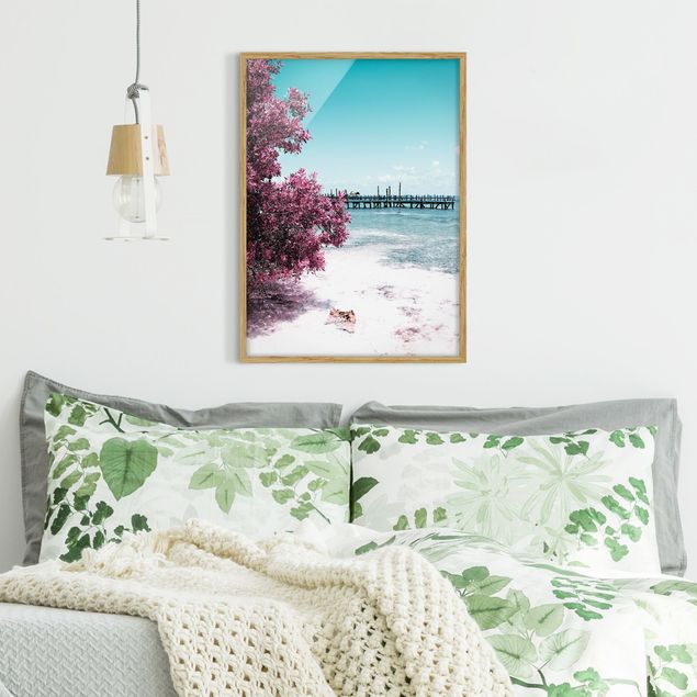 Poster con cornice - Paradise Beach Isla Mujeres - Verticale 4:3
