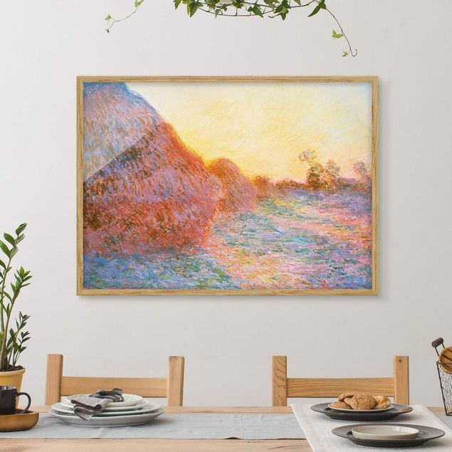 Poster con cornice - Claude Monet - Straw Barn - Orizzontale 3:4