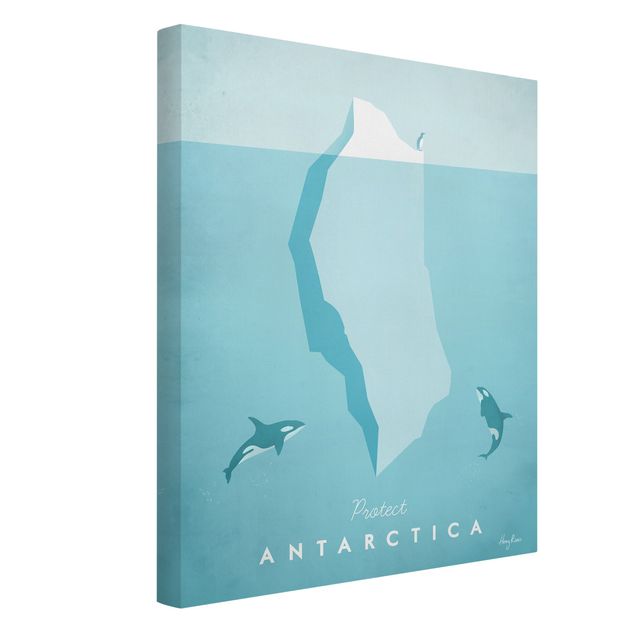 Tele vintage Poster di viaggio - Antartide