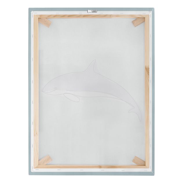 Quadri su tela - Dolphin Line Art