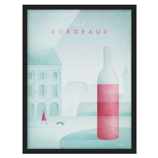 Poster con cornice - Poster viaggio - Bordeaux - Verticale 4:3