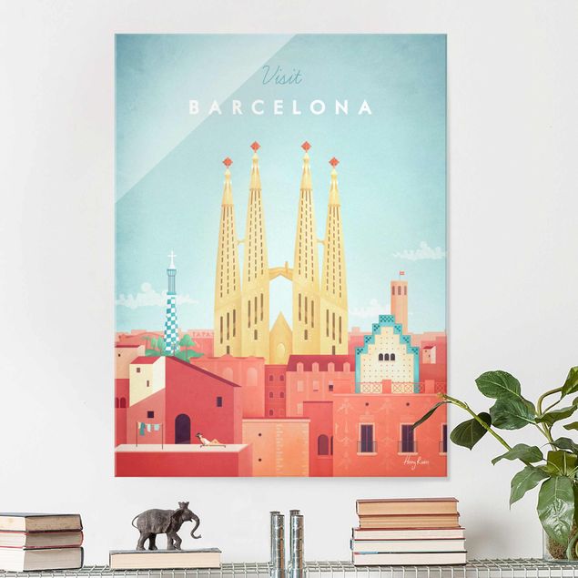 Lavagna magnetica vetro Poster di viaggio - Barcellona