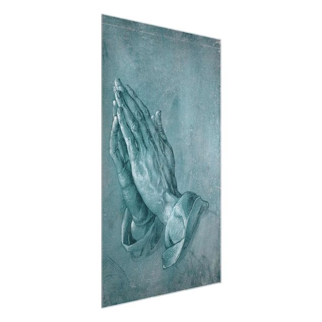 Quadro in vetro - Albrecht Dürer - Studio di mani in preghiera - Verticale 3:2