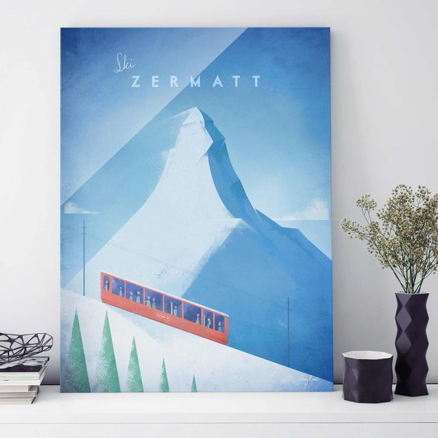 Lavagna magnetica vetro Poster di viaggio - Zermatt