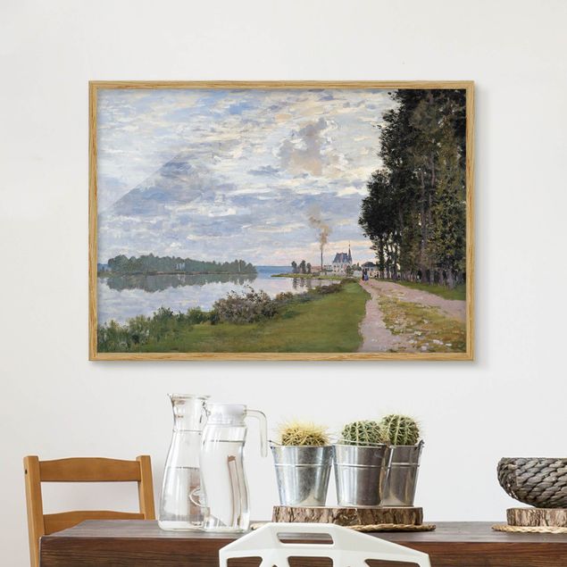 Poster con cornice - Claude Monet - Argenteuil Banks - Orizzontale 3:4