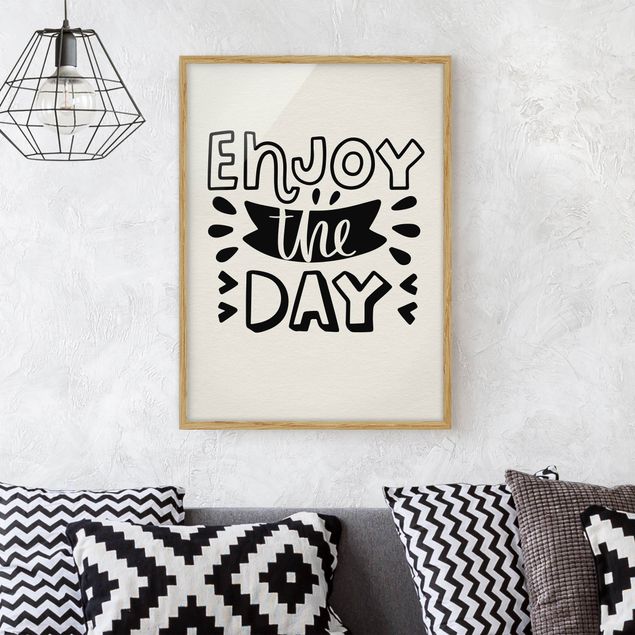 Poster con cornice - Enjoy The Day - Verticale 4:3