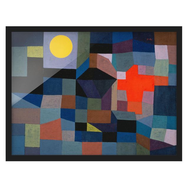Poster con cornice - Paul Klee - Fire At Full Moon - Orizzontale 3:4