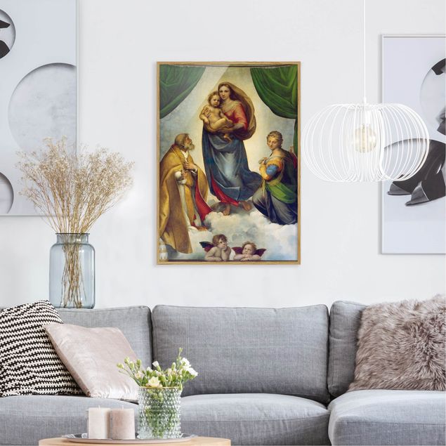Poster con cornice - Raffael - The Sistine Madonna - Verticale 4:3