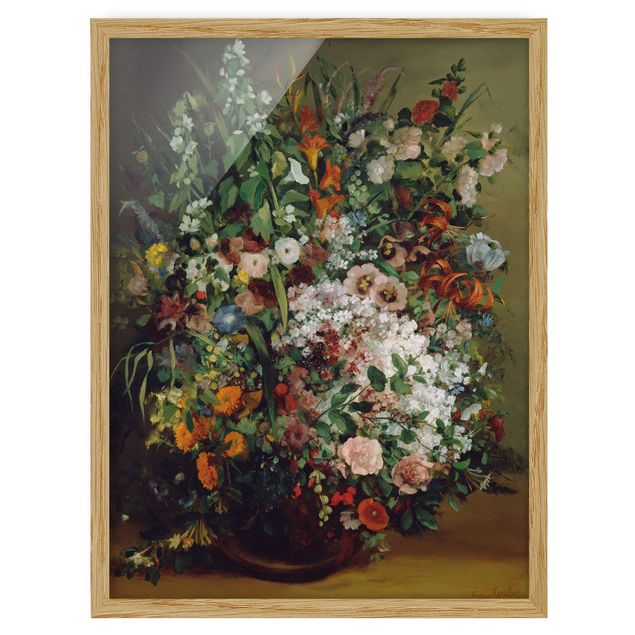 Poster con cornice - Gustave Courbet - Bouquet Of Flowers In A Vase - Verticale 4:3