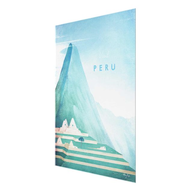 Quadro in vetro - Poster di viaggio - Perù - Verticale 4:3