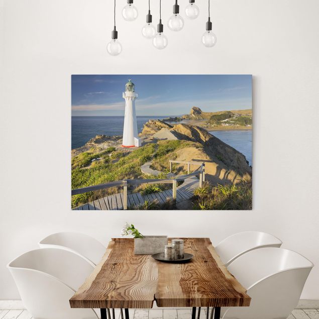 Stampe su tela paesaggio Faro di Castle Point in Nuova Zelanda