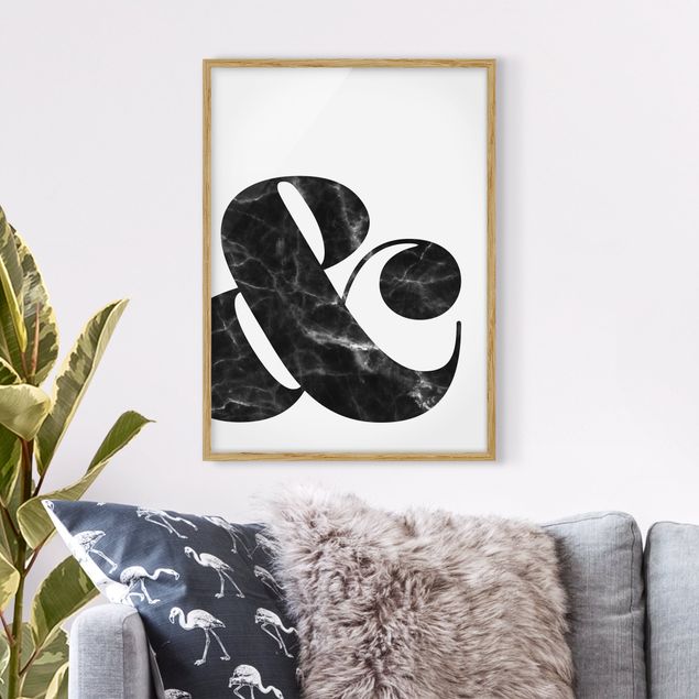 Poster con cornice - Ampersand Marble - Verticale 4:3