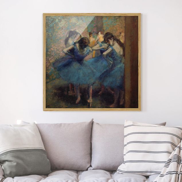 Poster con cornice - Edgar Degas - Blue Dancers - Quadrato 1:1