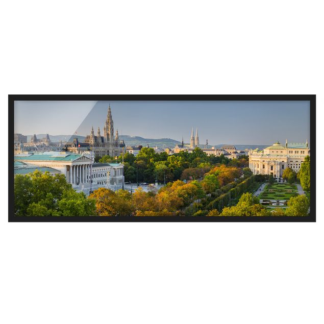 Poster con cornice - Veduta Di Vienna - Panorama formato orizzontale