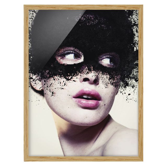 Poster con cornice - The Girl With The Black Mask - Verticale 4:3