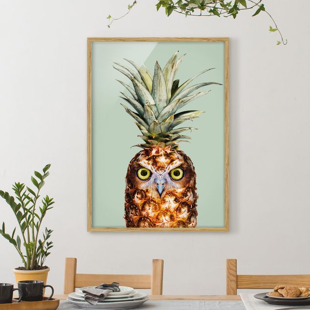 stampe animali Ananas con gufo