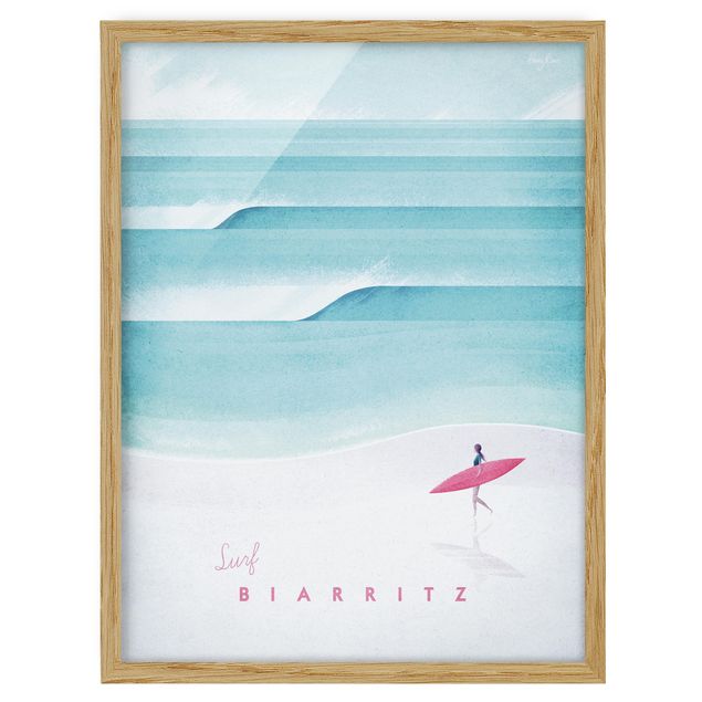 Poster con cornice - Poster TRAVEL - Biarritz - Verticale 4:3
