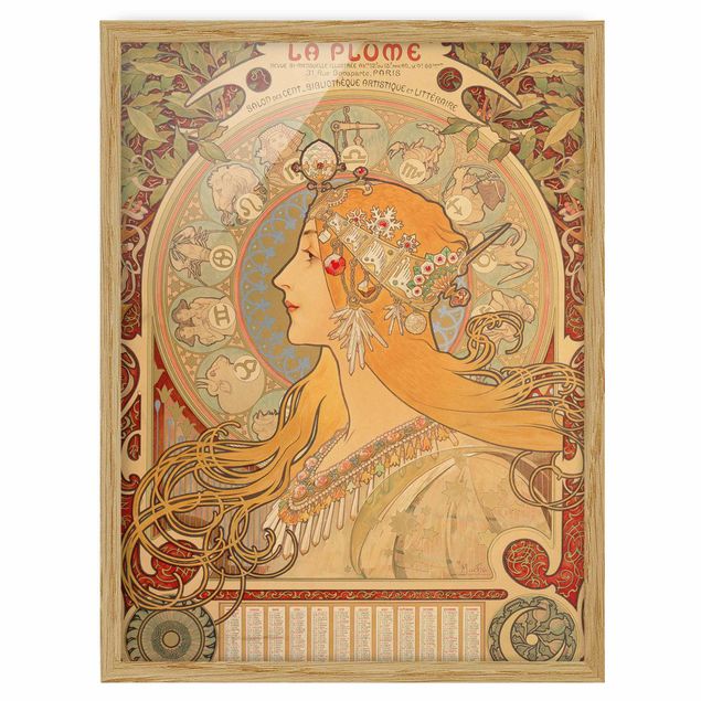 Poster con cornice - Alfons Mucha - Segni dello zodiaco - Verticale 4:3