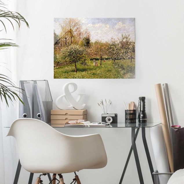 Lavagna magnetica in vetro Camille Pissarro - Primavera a Eragny