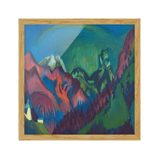Poster con cornice - Ernst Ludwig Kirchner - Canyon Zügenschlucht Near Monstein - Quadrato 1:1