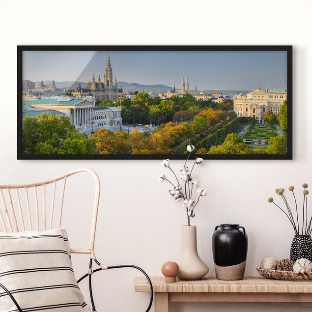 Poster con cornice - Veduta Di Vienna - Panorama formato orizzontale