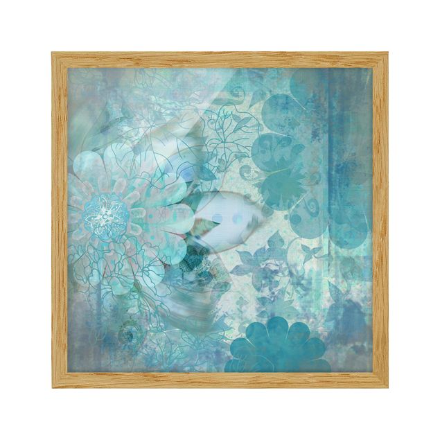 Poster con cornice - Winter Flowers - Quadrato 1:1