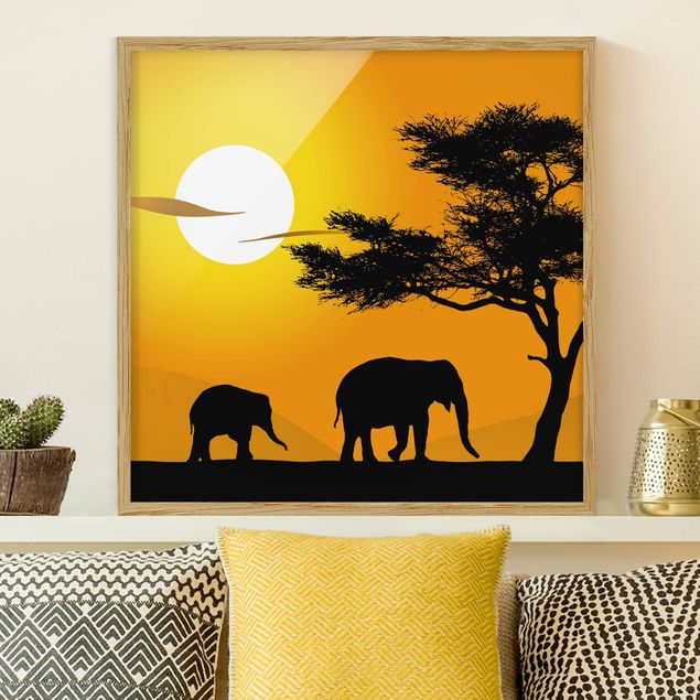 stampe animali Elefante africano a piedi