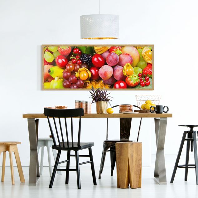 Poster con cornice - Colorful Frutta Esotica - Panorama formato orizzontale