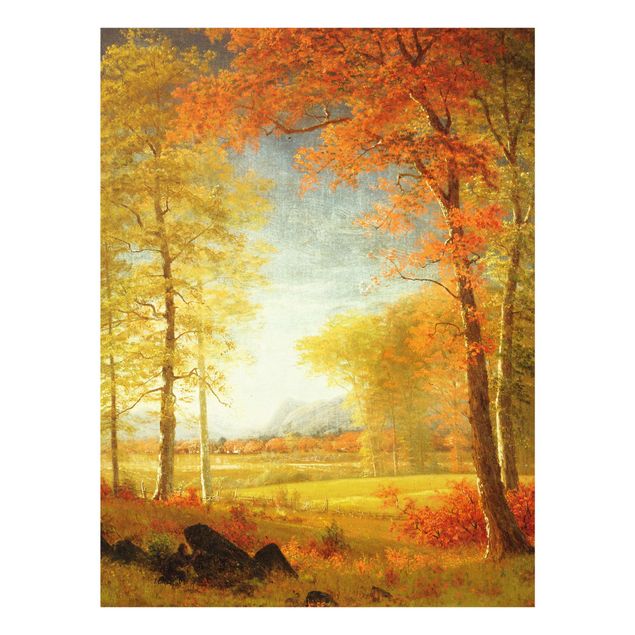 Quadro in vetro - Albert Bierstadt - Autunno in Oneida County, New York - Verticale 4:3