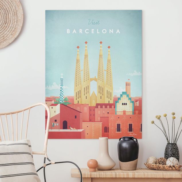 Riproduzioni su tela quadri famosi Poster di viaggio - Barcellona