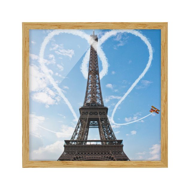 Poster con cornice - Paris - City Of Love - Quadrato 1:1