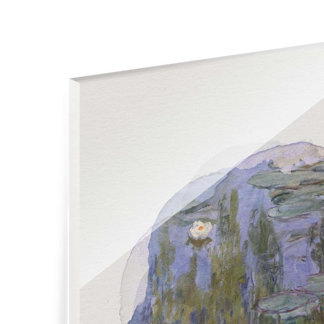 Quadro in vetro - Acquerelli - Claude Monet - Ninfee (Nympheas) - Verticale 4:3