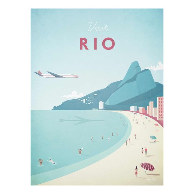 Quadro in vetro - Poster Travel - Rio De Janeiro - Verticale 4:3