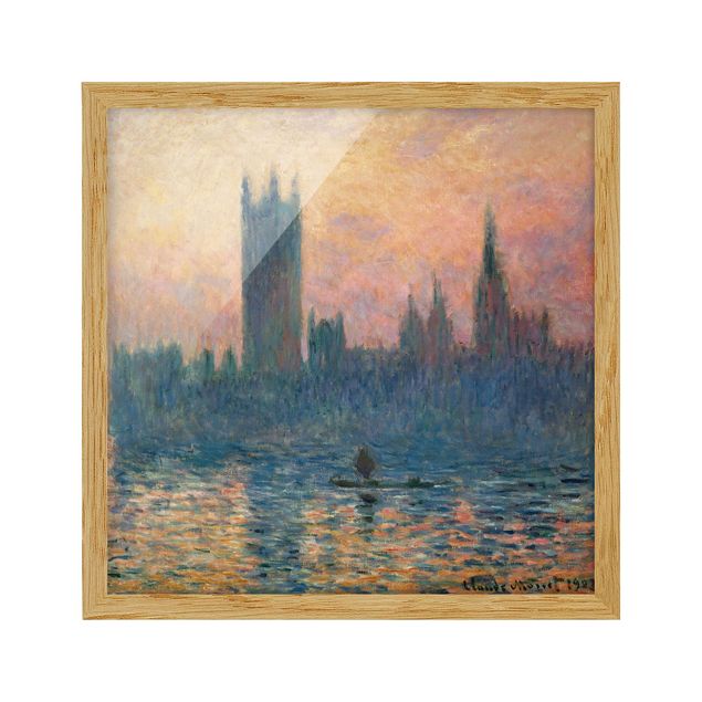Poster con cornice - Claude Monet - London Sunset - Quadrato 1:1