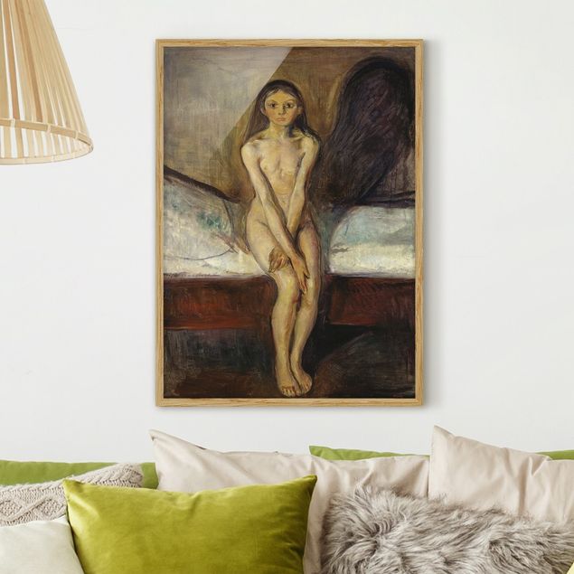 Poster con cornice - Edvard Munch - Pubertà - Verticale 4:3