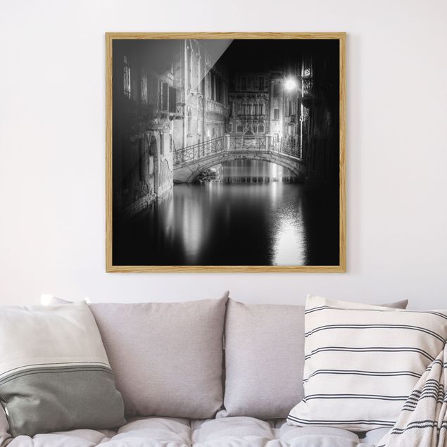 Poster con cornice - Bridge Venice - Quadrato 1:1