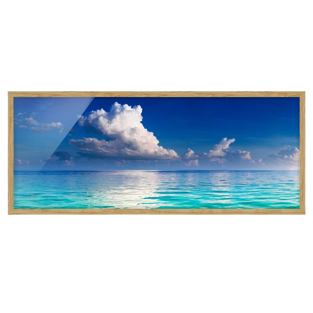 Poster con cornice - Laguna Turchese - Panorama formato orizzontale