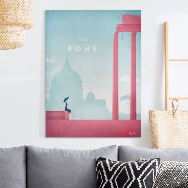 Quadri tela Italia Poster di viaggio - Roma