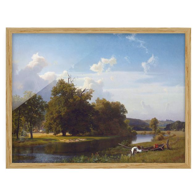 Poster con cornice - Albert Bierstadt - Riverside - Orizzontale 3:4