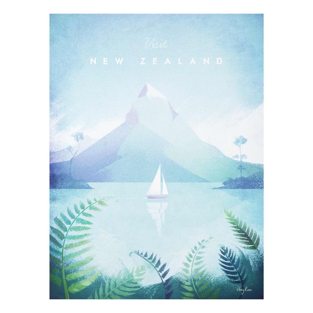 Quadro in vetro - Poster Viaggi - Nuova Zelanda - Verticale 4:3