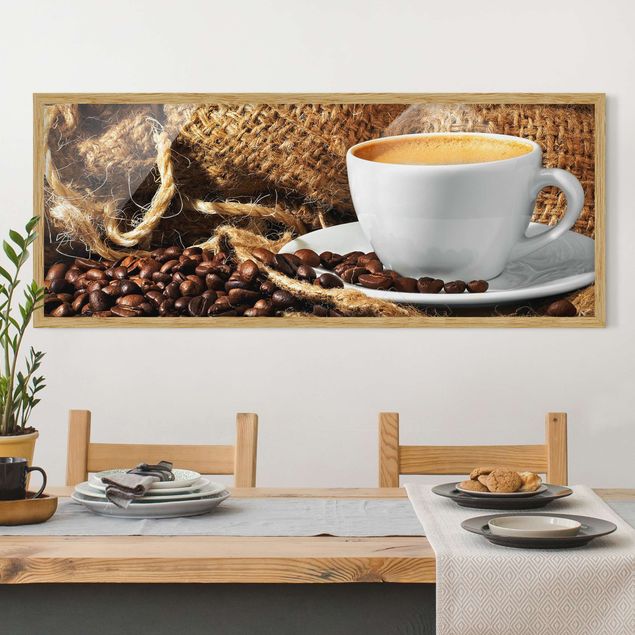 Poster con cornice - Il Caffè Del Mattino - Panorama formato orizzontale