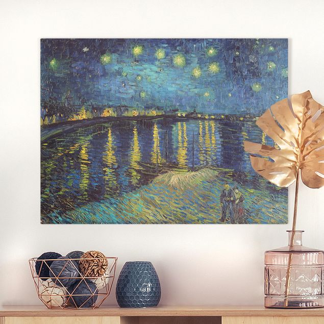 Riproduzione quadri su tela Vincent Van Gogh - Notte stellata sul Rodano