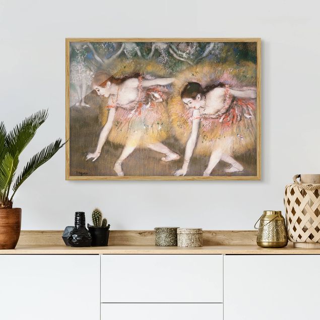 Poster con cornice - Edgar Degas - Bowing Ballerinas - Orizzontale 3:4