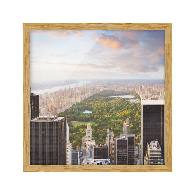 Poster con cornice - View Of The Central Park - Quadrato 1:1